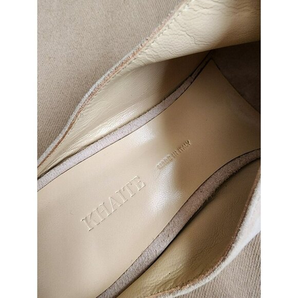 NWOB Khaite Watts Coco Suede Mule Shoes Size 36 / US 6 Conical Kitten Heel - Picture 9 of 9
